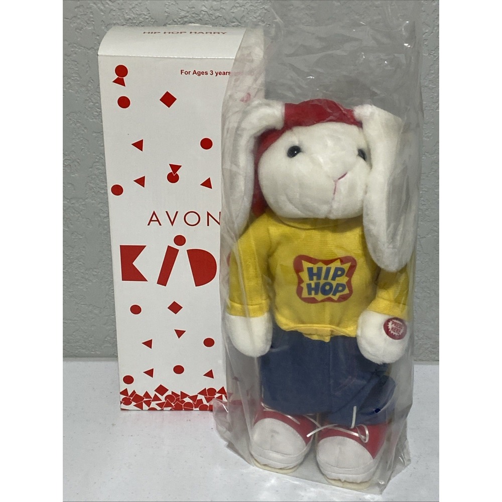 Vintage Avon Kids Hip Hop Harry Dancing Singing Bunny Rabbit Plush 2002 NEW